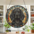 Cocker Spaniel Black Stained Glass Effect Suncatcher